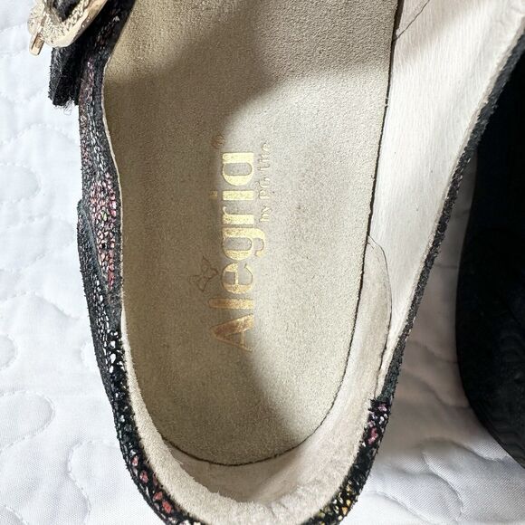 Alegria Kourtney Garland Mary Jane Multi Floral Leather Sparkle Size 36 USA 6.5 - Picture 8 of 9
